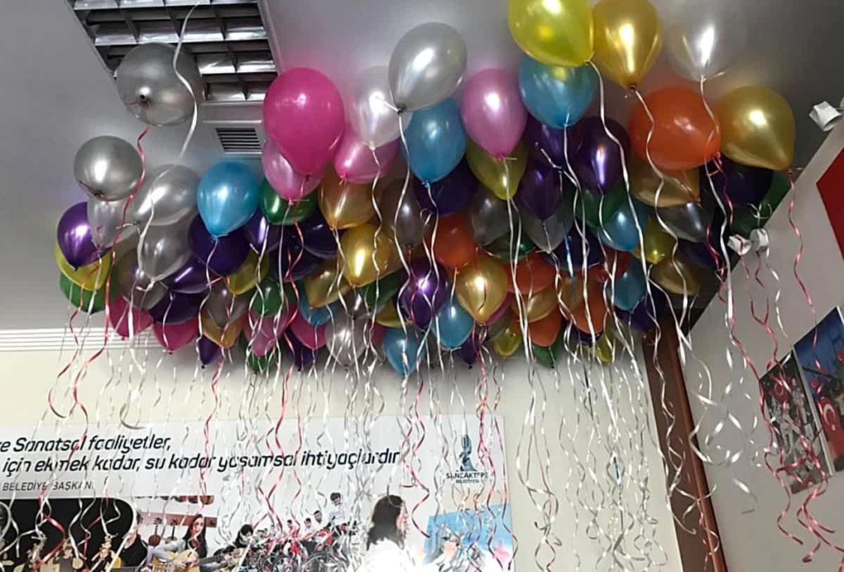 Uçan balon - Uçan balon demetleri - doğum günü, açılış, kokteyl, söz, nişan