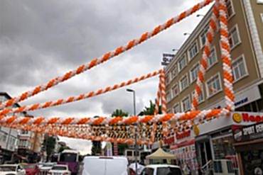 Açılış Organizasyonu Giriş Kemer Süsleme, Popcorn ve Kokteyl Masaları