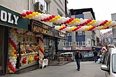 Açılış Organizasyonu Giriş Kemer Süsleme, Popcorn ve Kokteyl Masaları