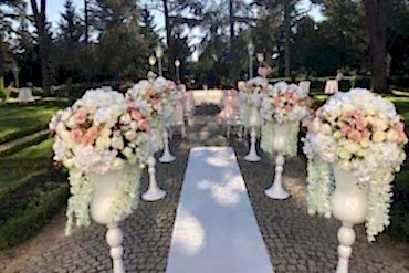 Düğün organizasyonu gelin yolu süsleme