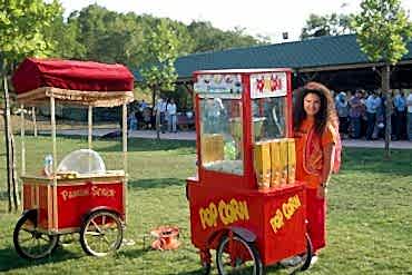 Karnaval Yiyecekler Popcorn ve Pamuk Şeker