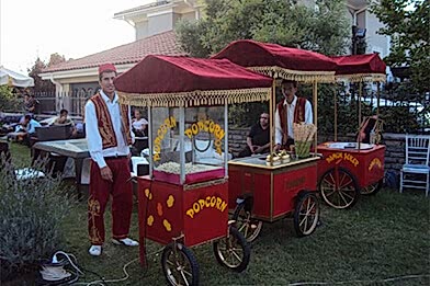 Karnaval Yiyecekler Popcorn ve Dondurma